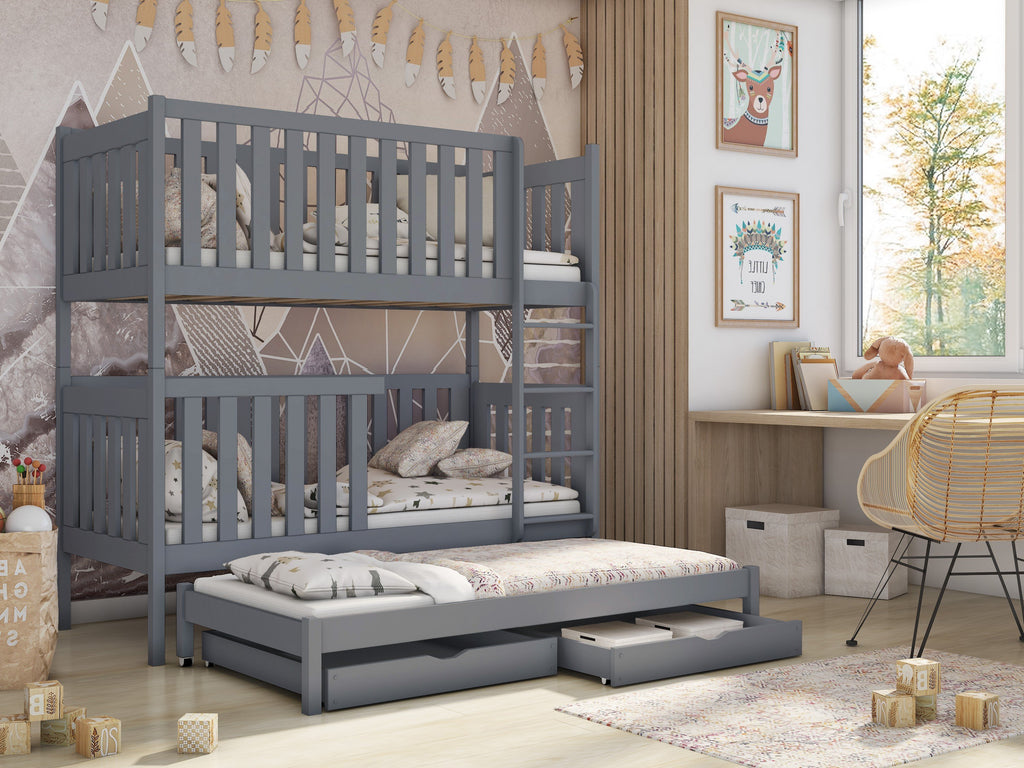 Short bunk bed with trundle deals