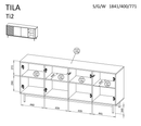 Tila Sideboard Cabinet 184cm