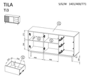 Tila Sideboard Cabinet 140cm