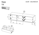 Tila TV Cabinet 160cm