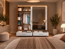 Amsterdam 2 Mirrored Sliding Door Wardrobe 203cm (AMSTERDAM-203)