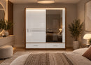 Amsterdam 2 Mirrored Sliding Door Wardrobe 203cm (AMSTERDAM-203)