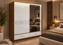 Amsterdam 2 Mirrored Sliding Door Wardrobe 203cm (AMSTERDAM-203)