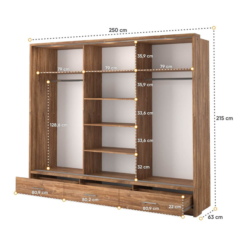 Arti AR-01 Sliding Door Wardrobe 250cm