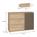 Arank 118cm Three-Drawer Sideboard (AXKK221R)
