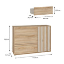 Arank 118cm Three-Drawer Sideboard (AXKK221R)