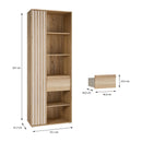 Arank 74cm Left-Hand Storage Bookcase (AXKR821L)