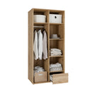 Arank 94cm Two-Door Wardrobe with Drawer (AXKS921L)