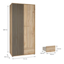 Arank 94cm Two-Door Wardrobe with Drawer (AXKS921L)