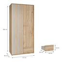 Arank 94cm Two-Door Wardrobe with Drawer (AXKS921L)