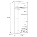 Arank 94cm Two-Door Wardrobe with Drawer (AXKS921L)