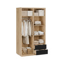 Auriquet 115cm Two-Door Wardrobe with Internal Drawers (AUQS821L)