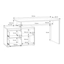 Avellin 164cm Desk with Two Drawers (AVNB131)