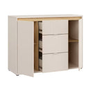 Avellin 118cm Sideboard with Three Drawers and LED (AVNK231B)