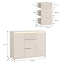Avellin 118cm Sideboard with Three Drawers and LED (AVNK231B)