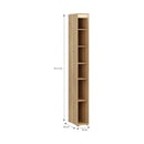 Avellin 25cm Narrow Bookcase with LED (AVNR811B)