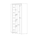 Avellin Corner Wardrobe with Two Doors and LED (AVNS922B)