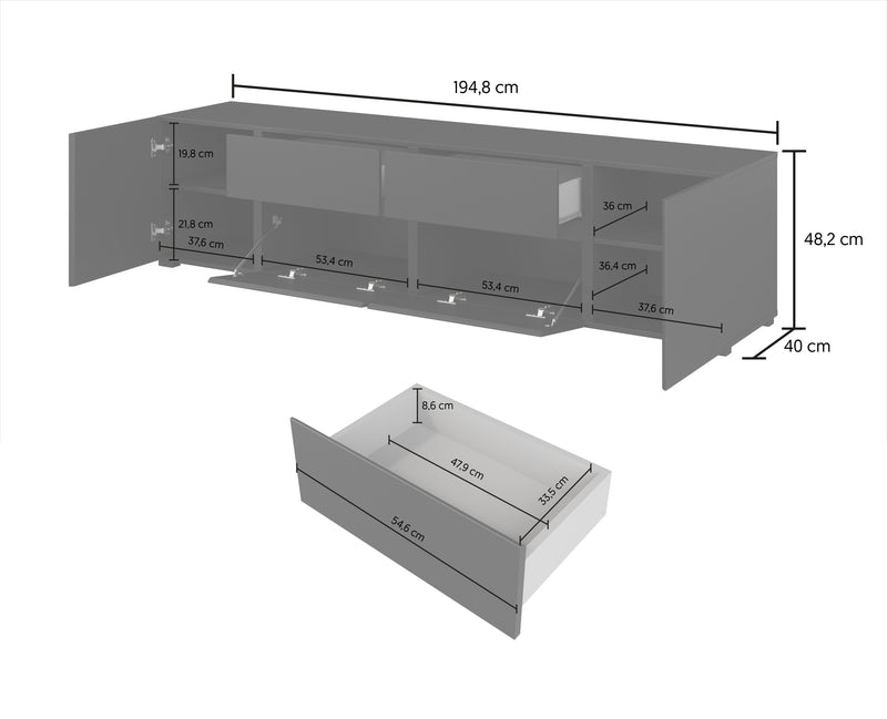 Visby TV Cabinet 195cm