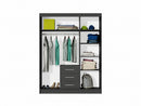 Bali D3 Hinged Door Wardrobe with Mirror 147cm (BALI-D3)
