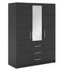 Bali D3 Hinged Door Wardrobe with Mirror 147cm (BALI-D3)