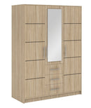 Bali D3 Hinged Door Wardrobe with Mirror 147cm (BALI-D3)