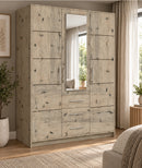Bali D3 Hinged Door Wardrobe with Mirror 147cm (BALI-D3)