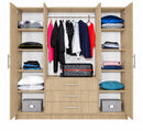 Bali D4 Hinged Door Wardrobe with Mirror 196cm (BALI-D4)