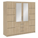 Bali D4 Hinged Door Wardrobe with Mirror 196cm (BALI-D4)