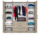 Bali D4 Hinged Door Wardrobe with Mirror 196cm (BALI-D4)