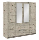 Bali D4 Hinged Door Wardrobe with Mirror 196cm (BALI-D4)