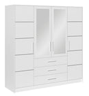 Bali D4 Hinged Door Wardrobe with Mirror 196cm (BALI-D4)