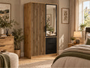 Bali Lux D2 Hinged Door Wardrobe with Mirror 100cm (BALI-LUX)