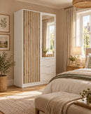 Bali Lux D2 Hinged Door Wardrobe with Mirror 100cm (BALI-LUX)