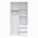 Bali Lux D2 Hinged Door Wardrobe with Mirror 100cm (BALI-LUX)