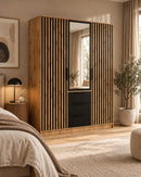 Bali Lux D3 Hinged Door Wardrobe with Mirror 149cm (BALI-LUX)