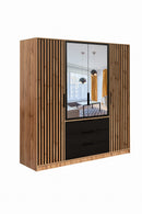 Bali Lux D4 Hinged Door Wardrobe with Mirror 196cm (BALI-LUX)