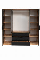 Bali Lux D4 Hinged Door Wardrobe with Mirror 196cm (BALI-LUX)