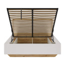 Bravente Bed Frame with Lift-Up Base and White LED Lighting (BVEL1166B)