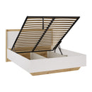 Bravente Bed Frame with Lift-Up Base and White LED Lighting (BVEL1166B)