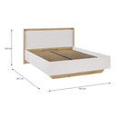 Bravente Bed Frame with Lift-Up Base and White LED Lighting (BVEL1166B)