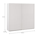 Bravente 221cm Two-Door Wardrobe (BVES92511)
