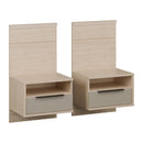 Caldicot Pair of Bedside Cabinets with LED Lighting (CMLK213B)