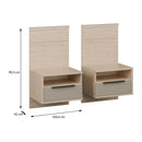 Caldicot Pair of Bedside Cabinets with LED Lighting (CMLK213B)