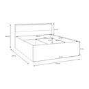 Caldicot 160cm Lift-Up Storage Bed with LED Lighting (CMLL3161B)
