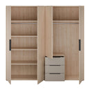 Caldicot 224cm Four-Door Wardrobe with Three Drawers (CMLS941)