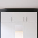 Econobox 2 White Three-Door Wardrobe Top Unit (ECBN031)