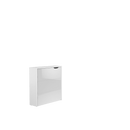 Work Concept Slim Convertible Hidden Desk 90cm [White Gloss] - White Background