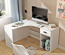 Corner Desk 155cm [White] - Lifestyle Image