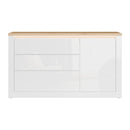 Duraoak 157cm Sideboard with Three Drawers and LED Lighting (DUKK222RB)