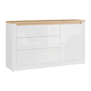 Duraoak 157cm Sideboard with Three Drawers and LED Lighting (DUKK222RB)